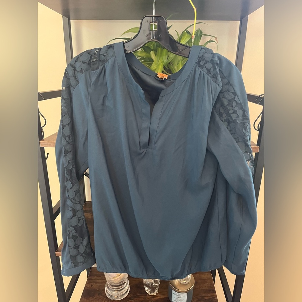 Ann Taylor long sleeve lace blouse